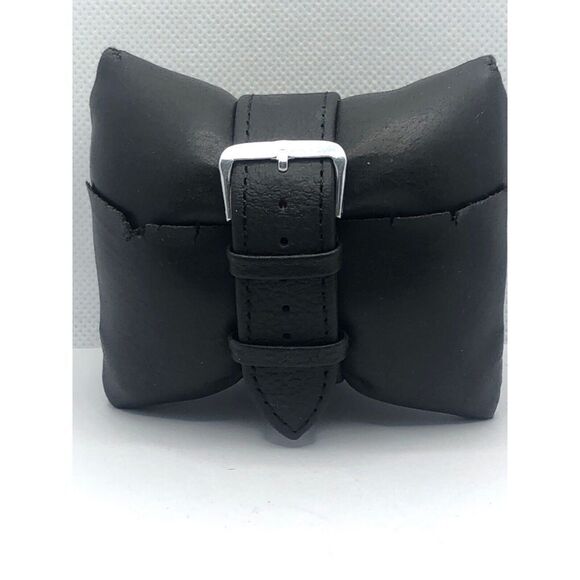 Anthony Jacobs Unisex Black Leather Analog Black Dial Quartz Genuine Watch OP17 - Picture 4 of 9